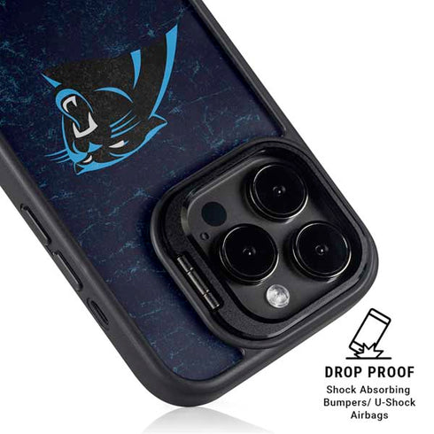 NFL Carolina Panthers Distressed iPhone 16 Pro Kickstand Case